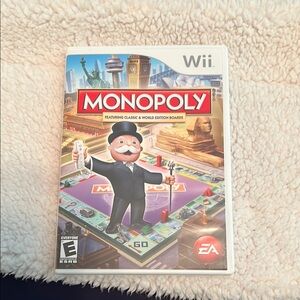 Nintendo Monopoly Wii Game White Case